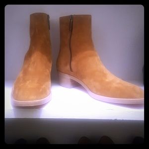 Suede Louboutin boots